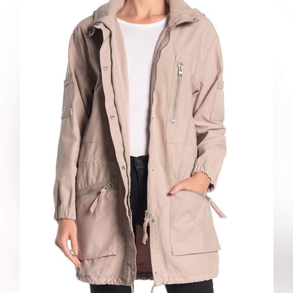 All Saints Skyler Parka In Dusty Pink